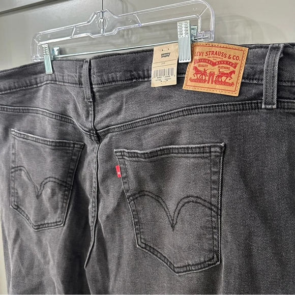 Levi's Premium Wedgie Straight Jeans Highwaisted Distressed Plus Size 24W - Picture 5 of 6